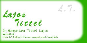 lajos tittel business card